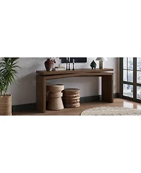 Streamdale Furniture 65-Inch Solid Wood Veneer Farmhouse Console Table