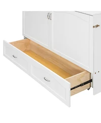 Streamdale Furniture Queen Murphy Bed with Drawer Usb Ports and Sockets