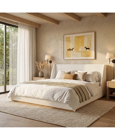 Streamdale Furniture Luxury upholstered bed with wings