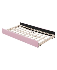 Streamdale Furniture Twin Size Upholstered Day Bed Frame With Pull in And Out Function