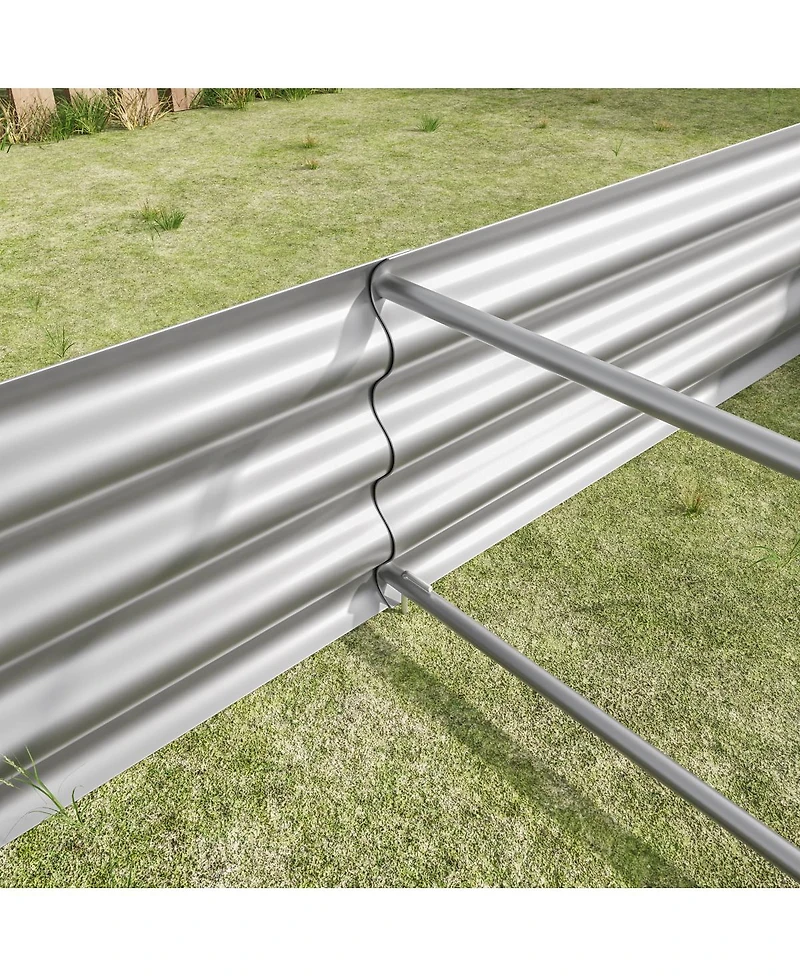 Streamdale Furniture 2-Pieces 6x3x1ft Metal Raised Rectangle Garden Planter Beds