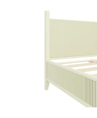 Streamdale Furniture Queen size Wooden Canopy Platform Bed with Support Slats
