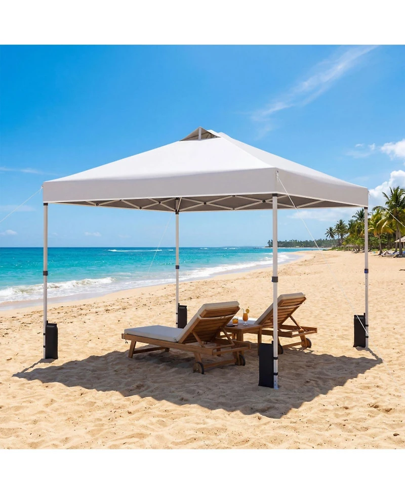 Sugift 10 x 10 Feet Commercial Pop Up Canopy Tent with One-Hand Center Lock