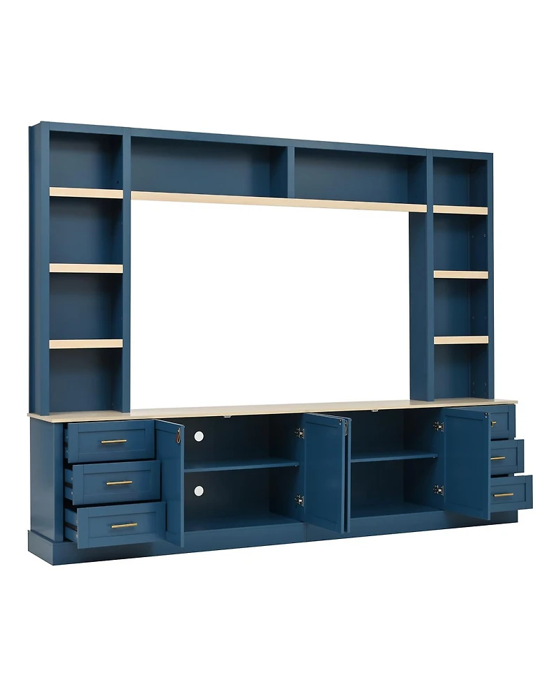 Streamdale Furniture 102.3''W 4-Piece Farmhouse Entertainment Center Wall Unit