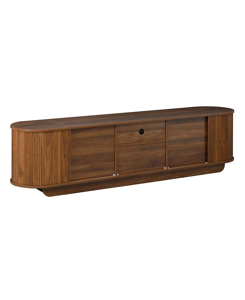Streamdale Furniture Tv Stand with Sliding Storage Drawer and Open Shelves for 70''-75'' TVs