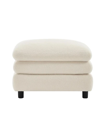 Streamdale Furniture Vitoria Curved Ottoman Teddy Fabric