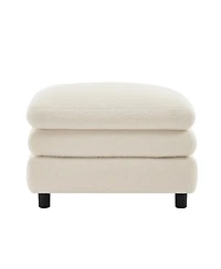 Streamdale Furniture Vitoria Curved Ottoman Teddy Fabric