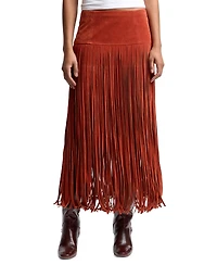 Avec Les Filles Women's Fringe Maxi Skirt