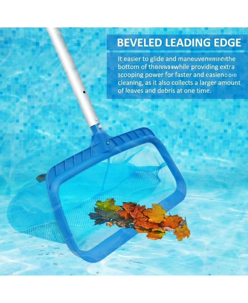Xdovet Pool Skimmer Net Fine Mesh Leaf Rake Double Layer Deep Bag