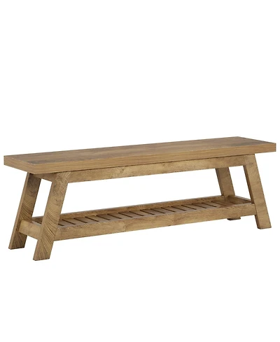 Slickblue 2-Tier Entryway Bench with Shoe Storage for Foyer