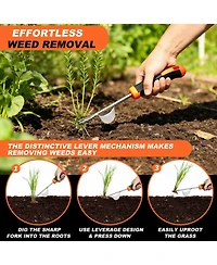 Xdovet Weed Puller Tool 3-Piece Garden Weeder Set
