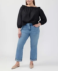 Silver Jeans Co. Plus Size Avery High-Rise Straight Jeans