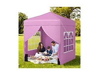 Boyel Living 6.5 x Ft Pop up Canopy Tent with 4 Sidewalls and Wheeled Bag
