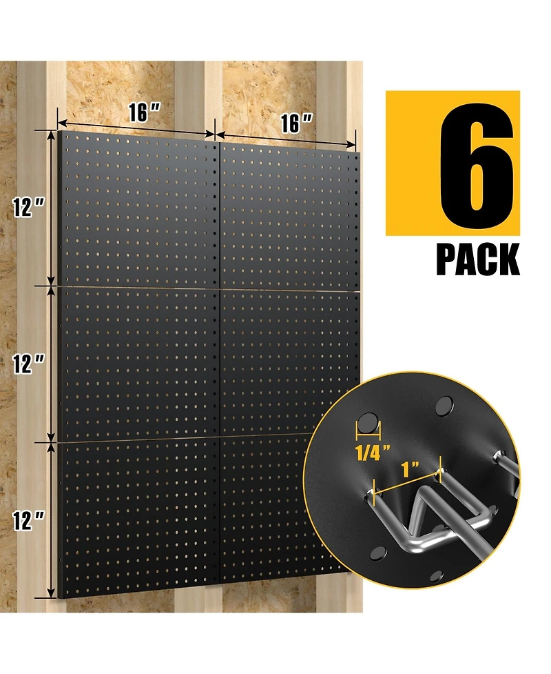 Xdovet Metal Pegboard Wall Organizer With Hooks Heavy Duty For Home Storage Office Organization Craft Room Kitchen