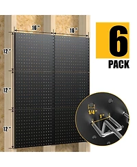 Xdovet Metal Pegboard Wall Organizer With Hooks Heavy Duty For Home Storage Office Organization Craft Room Kitchen