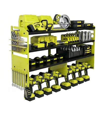 Xdovet Power Tool Organizer Wall Mount Metal Rack Drill Holder Charging Station
