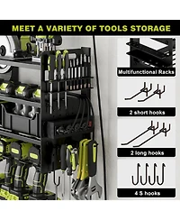 Xdovet Drill Holder Wall Mount Pegboard Metal Rack Power Strip