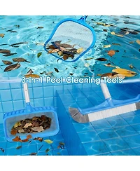 Xdovet Pool Cleaning Kit Net Brush Skimmer Set