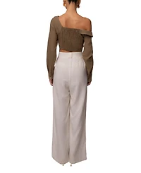 Jluxlabel Women's Off-Shoulder Twist Crop Top
