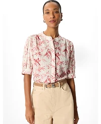Whistles Women's Tropical Bird Textured Shirt