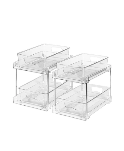 Xdovet Under Sink Organizer 2 Tier Pull Out Drawer