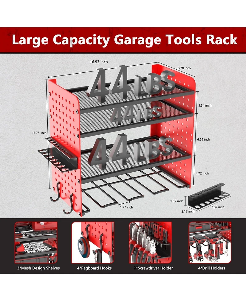 Xdovet Wall-mounted power tool storage rack