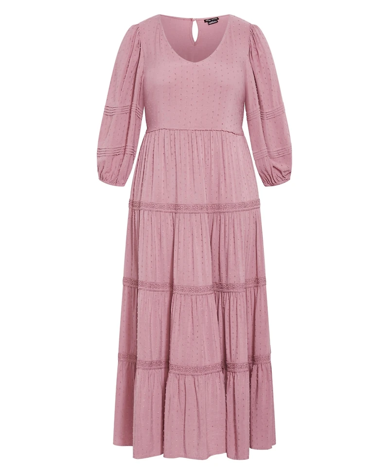 City Chic Plus Arielle Lace Maxi Dress
