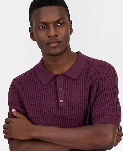 Alfani Men's Cotton Short-Sleeve Polo Sweater, Macy's Exclusive