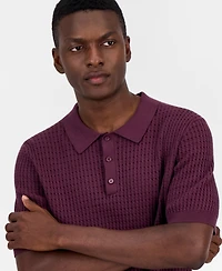 Alfani Men's Cotton Short-Sleeve Polo Sweater, Macy's Exclusive