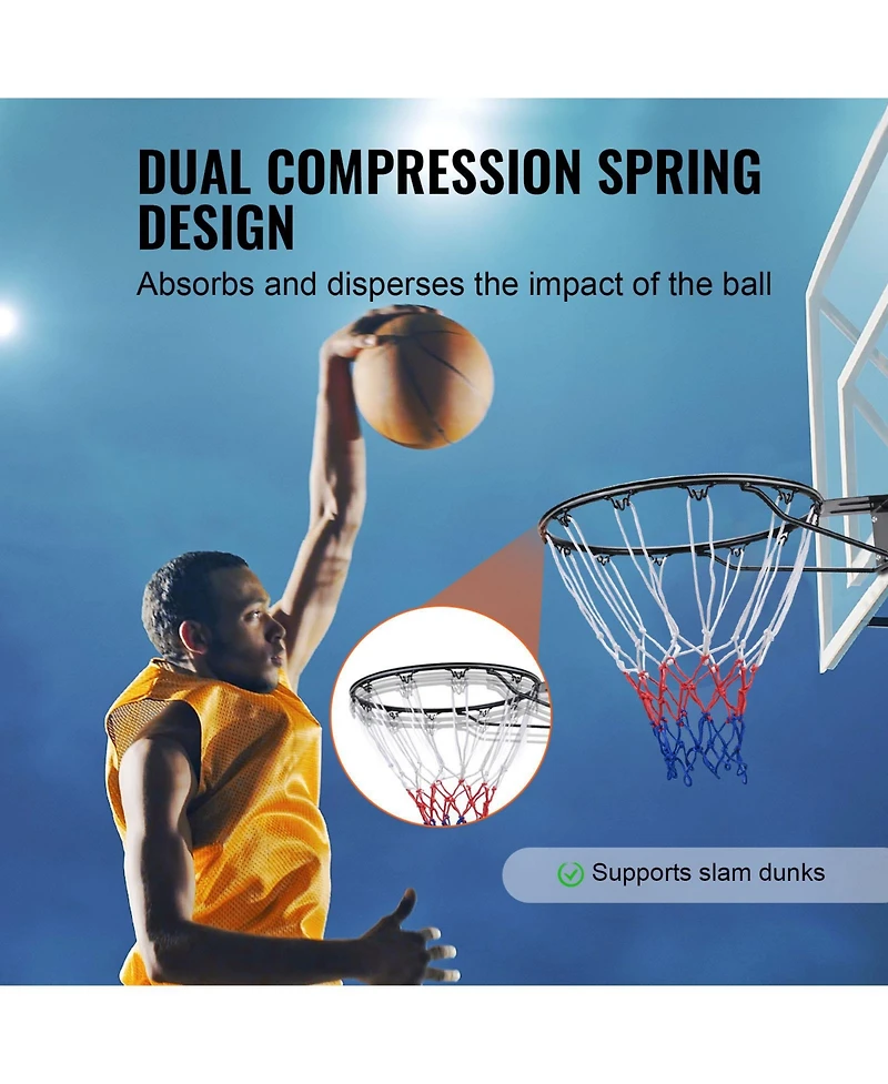 Vevor Basketball Rim Replacement Outdoor Heavy Duty Hanging Flex Hoop Net
