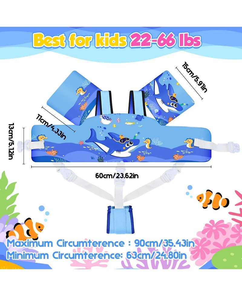 Aofar Swim Vest Floaties Kids Puddle Jumper Arm Wings Beach Pool