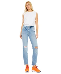 KanCan Women's Clover High Rise Slim Straight Jeans