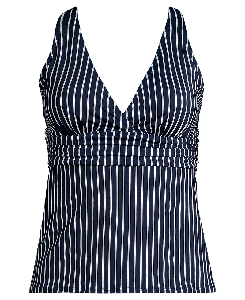 Lands' End Women's Dd-Cup V-Neck Plunge X Back Tankini Top