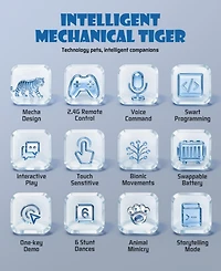 Sugift Remote Control Robot Tiger Toy with Voice and Touch Control for Kids Boys Girls