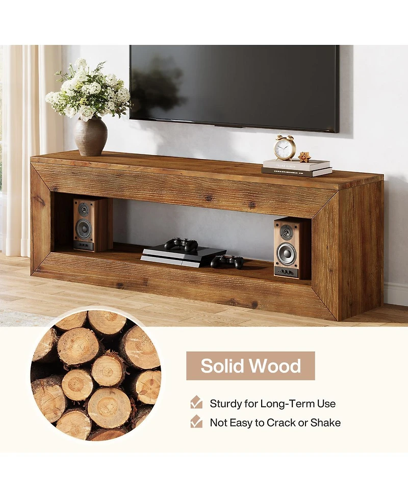 Tribesigns 47" Solid Wood Tv Stand For 32/43/55" Tvs