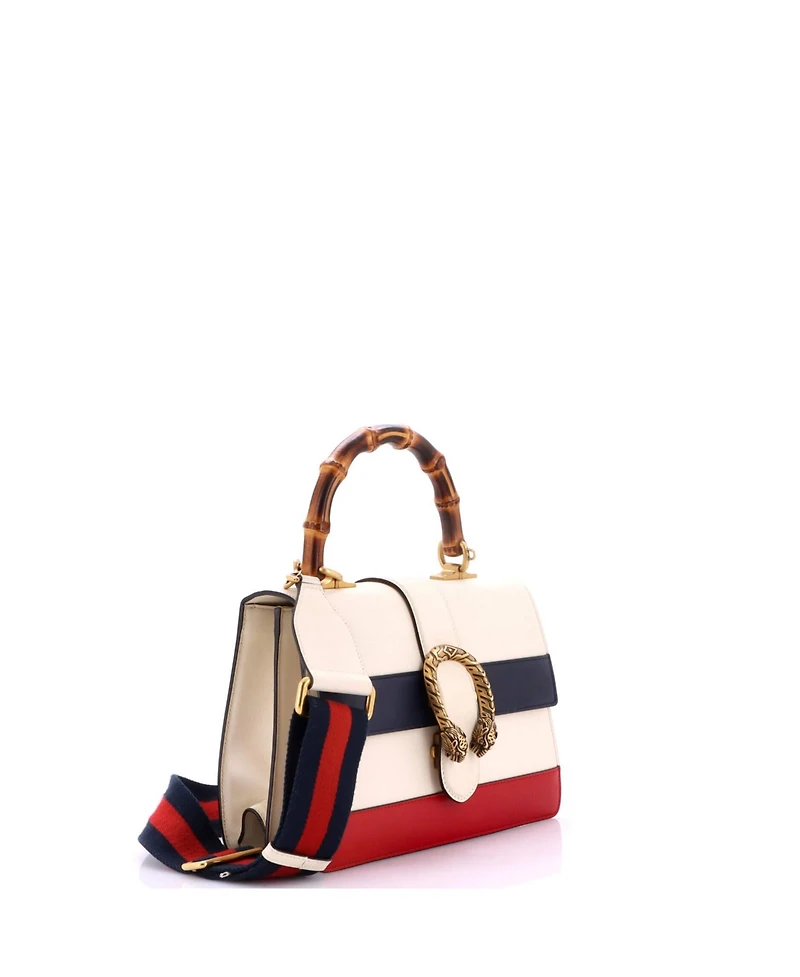 Pre-Owned Gucci Medium Dionysus Bamboo Top Handle Bag Colorblock Leather