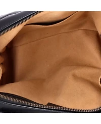 Pre-Owned Gucci Small Gg Marmont Zip Around Camera Bag Matelasse Leather