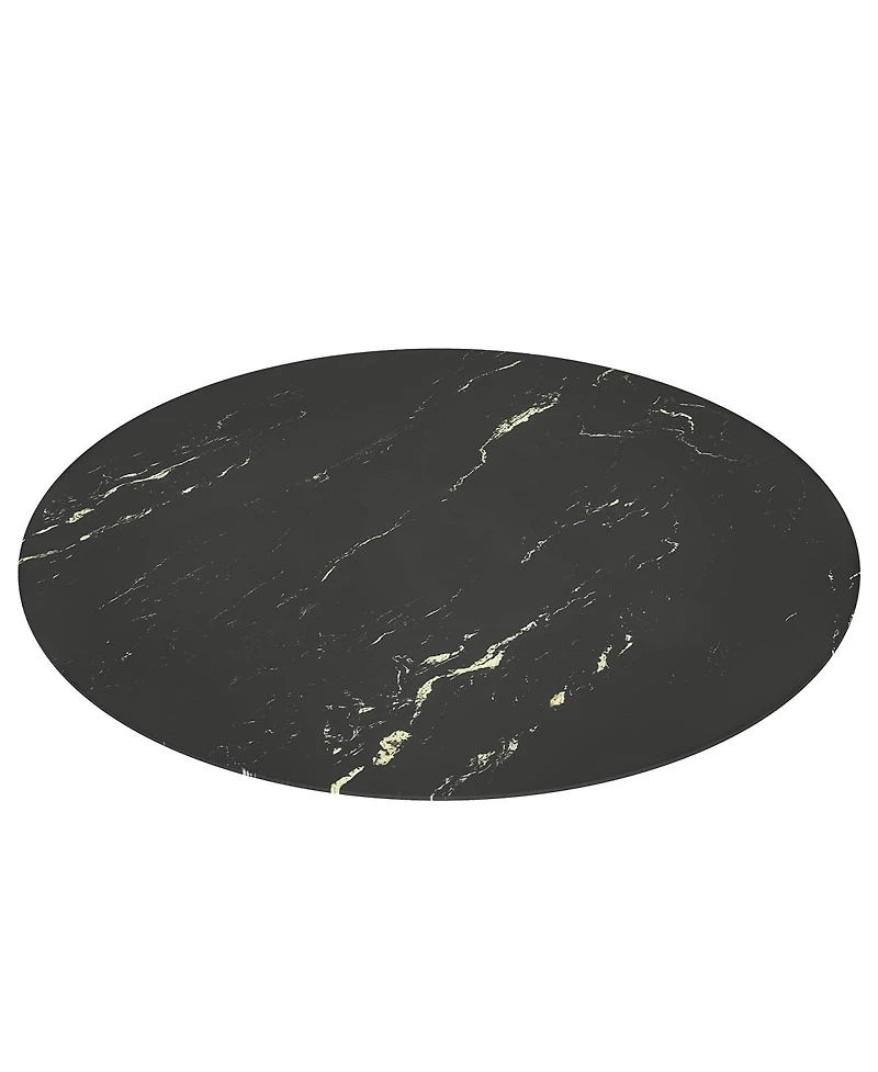 Streamdale Furniture 30'' Round Marble-Design Tempered Glass Table Top for Indoor and Outdoor Use