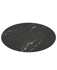 Streamdale Furniture 30'' Round Marble-Design Tempered Glass Table Top for Indoor and Outdoor Use
