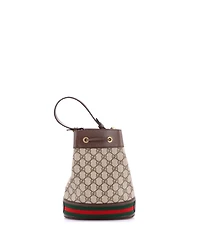Pre-Owned Gucci Small Ophidia Bucket Bag Gg Coated Canvas