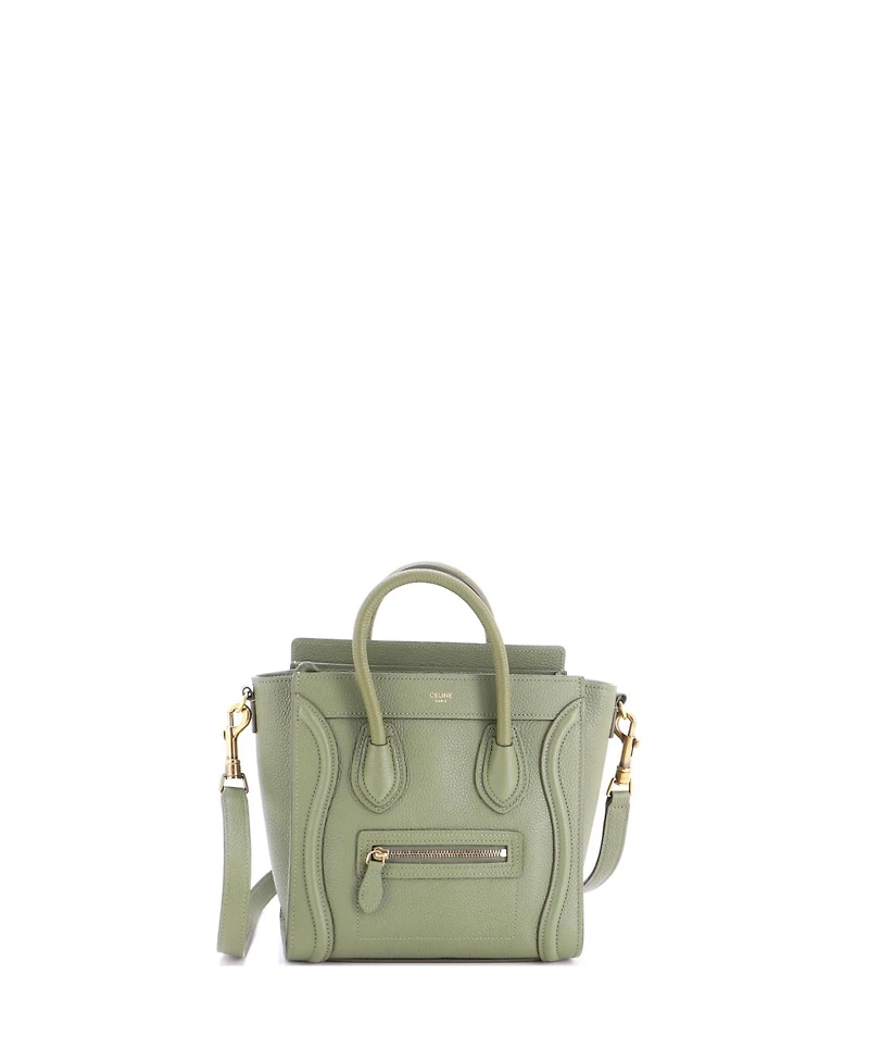 Pre-Owned Celine Nano Luggage Bag Grainy Leather