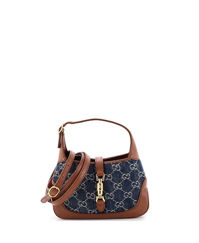 Pre-Owned Gucci Mini Jackie 1961 Hobo Gg Denim