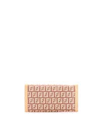 Pre-Owned Fendi Vintage Ff Flap Continental Wallet Zucchino Canvas