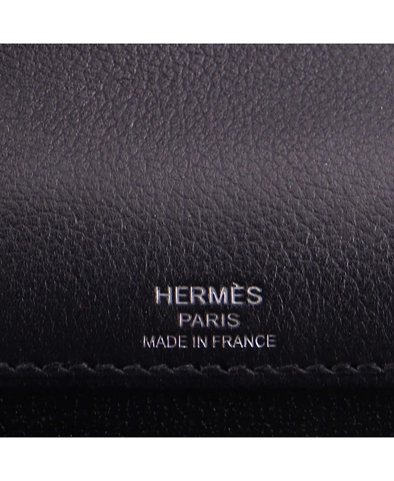 Pre-Owned HERMES 25 Kelly Depeches Pouch Evergrain