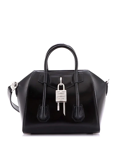Pre-Owned Givenchy Mini Antigona Lock Bag Leather