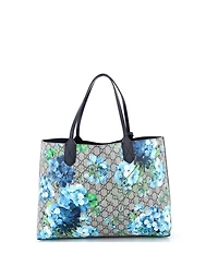 Pre-Owned Gucci Medium Reversible Tote Blooms Gg Print Leather