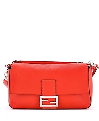 Pre-Owned Fendi Large Selleria Baguette Nm Bag Leather