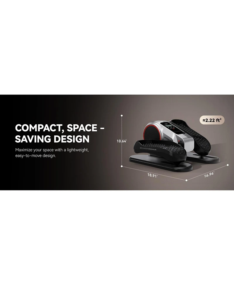 Harison Under Desk Elliptical with Lcd Display
