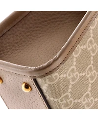 Pre-Owned Gucci Small Ophidia Cut Out Handle Bag Gg Coated Canvas with Leather