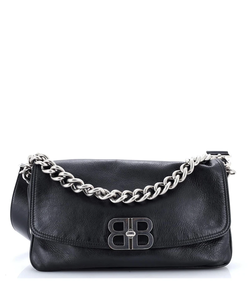 Pre-Owned Balenciaga Medium Bb Soft Flap Bag Leather